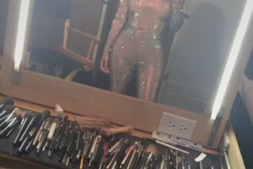 Kim Kardashian stuns in skintight glittering bodysuit as she shares racy snaps from secret shoot amid racism controversy