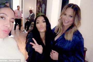 Kim Kardashian films Chrissy Teigen eating cake at her shower
