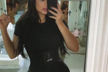 Kylie Jenner reclaims crown as selfie queen as she flashes bare stomach and curvy bum 7 weeks after giving birth