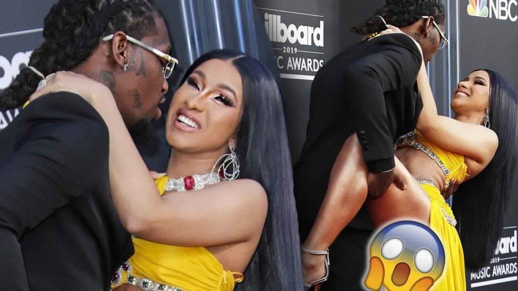 Cardi B Wardrobe Malfunction after kissing Offset goes Viral & She reacts